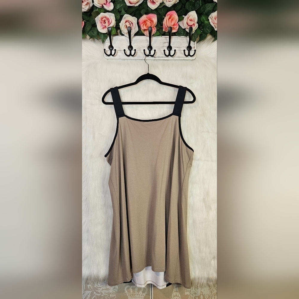 X-Two Classic Black & Tan Sleeveless Dress - Picture 3 of 6